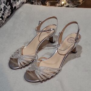 I. Miller Elegant Silver Strappy Heels
